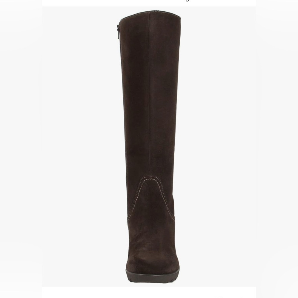 La CANADIENNE Chocolate Brown Wedge Boots - Picture 2 of 9